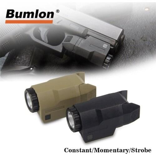 Led Flashligh APL-C Mini Pistol Light Constant/Momentary/Strobe 200 Lumens LED White Weapon Mounted for Glock Full Size RL8-0023