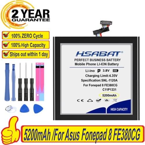 Top Brand 100% New 5200mAh C11P1331 Battery for Asus Fonepad 8 FE380CG Tablet PC Batteries