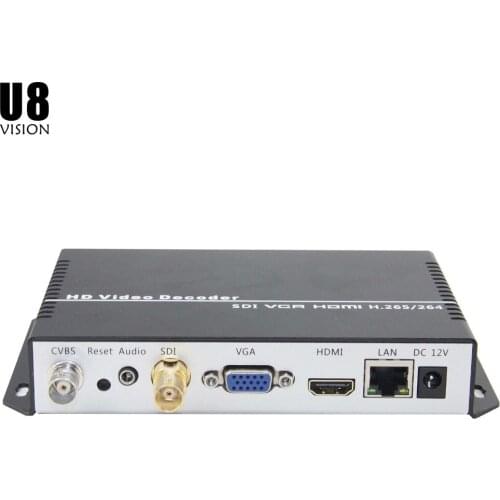 U8Vision H.265/H.264 SDI Video Decoder for Network Streaming Decode like RTMP/RTSP/UDP/HTTP