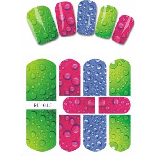 UPRETTEGO NAIL ART BEAUTY WATER DECAL SLIDER NAIL STICKER ANCHOR MARINE WATER DEW WATER DROP VAN GOGH STARY SKY RU013-018