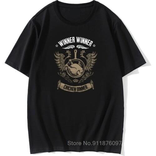 Winner Winner Chicken Dinner Vintage Tshirt Mens High Quality Cotton Tops Tees Meat Mortal Kombat Khabib T Shirt Man