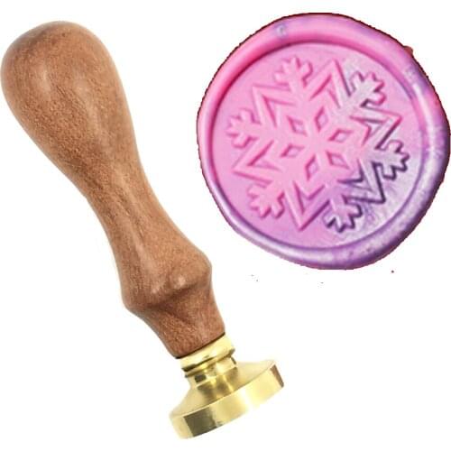 Merry Christmas New Year wax seal snowman wood handle wax,DIY Scrapbooking wax stamp copper head,Vintage and high quality17