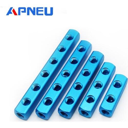 Distribuidor Colector De Aire 1/4 "PT Puerto De Rosca 2 3 4 5 6 7 8 9 Conector De Manguera Div compressor air pneumatic valve