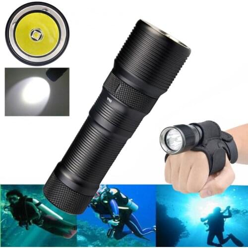 High Quality New TrustFire DF008 Diving XM-L2 Waterproof 3 Mode Magnetic Control Middle Twist Switch LED Torch Flashlight