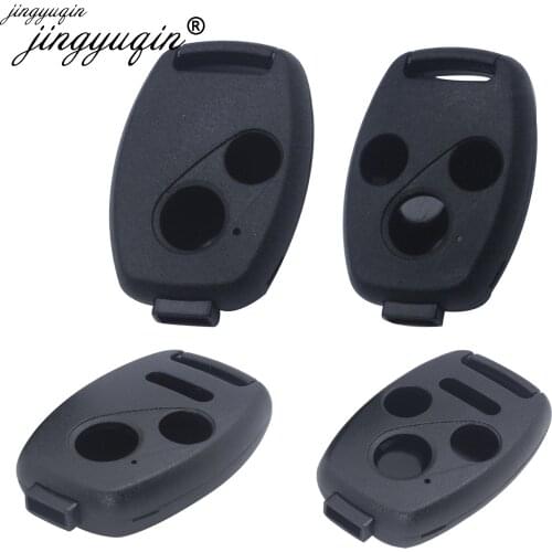 Jingyuqin Replacement Remote Car Key Shell For Honda Accord Civic CRV Pilot Insight 2/3/4 Buttons Fob Auto Key Case No Blade