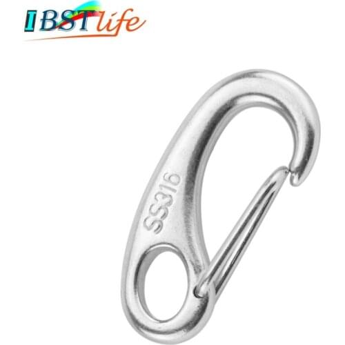 Boat Marine Stainless Steel Egg Shape Spring Snap Hook clips Quick Link Carabiner Buckle eye shackle Lobster Claw outdoor