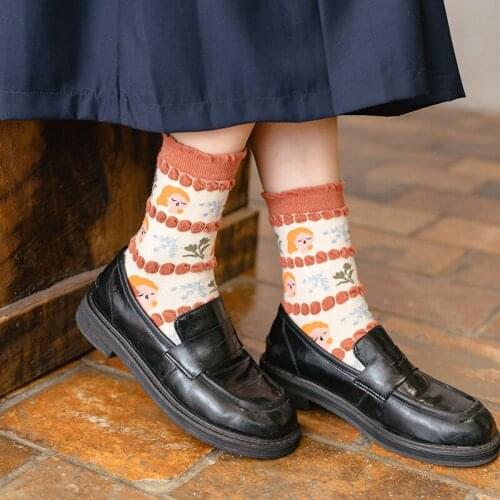 Women Socks 2021 New Design Autumn Cute Funny Breathable Cotton Girl Kwaii Happy Socks Women Trendy Korean Style Girl Socks