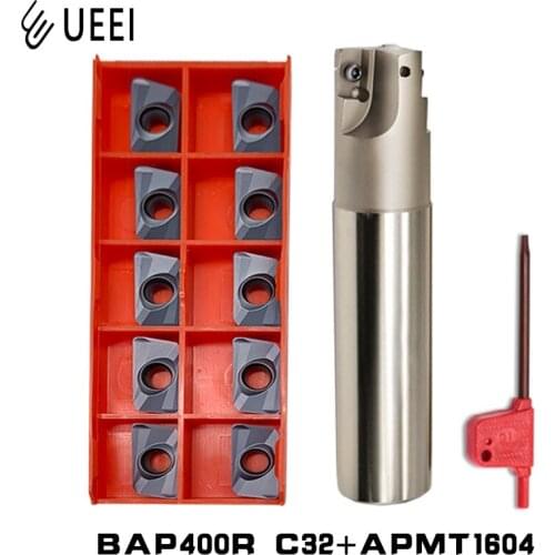 1pcs BAP400R Milling Cutter Holder C32-32 35 40 50-150 200 250 300 350 400-3T 4T 3flute 4flute length 150-400mm+10pcs APMT1604
