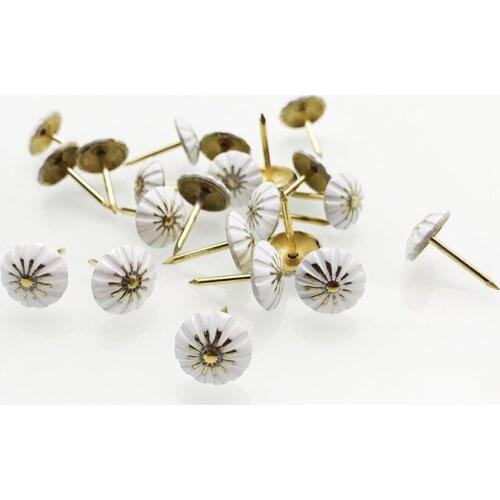 100Pcs/set Home Furniture Tacks Sofa Nails Decoration Pins, Retro Round Tack Wall Nail Thumbtack Push Pins Hardware Accessories
