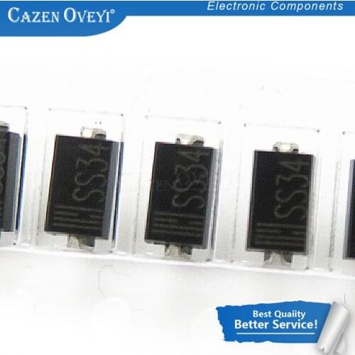 100pcs/lot SS34 3A/40V SMA schottky diode DO-214AC In Stock