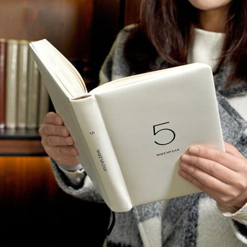 416 Pages Black/White Super Thick Leather A5 Notebook Journal Schedule Daily Agenda Business Notepad School Office Supplies