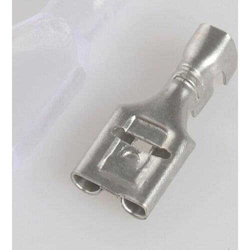 5.2 insert spring terminal + sheath plug-in switch wire cold pressing terminal wire copper connector 100pcs