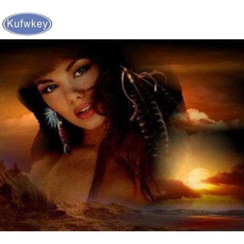 Diy Diamond Painting Needlework Diamonds Embroidery Beautiful Woman Diamond Mosaic Wall Stickers Home Decoration