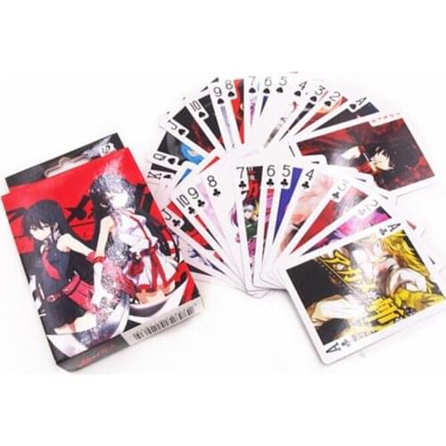 Anime Akame ga Kill Poker Deck Cards Akame Cosplay Board Game Playing Card With Box