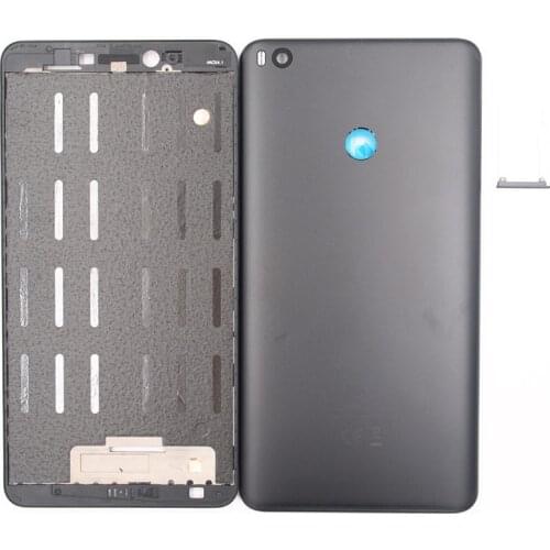 BaanSam New Front Frame Battery Door Back Cover SIM Card Tray Housing Case For Xiaomi Mi Max 2 (6.44 Inch) With Sode Buttons