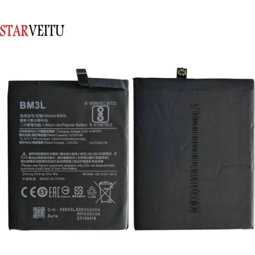BM3L Battery For Xiaomi Mi 9 6GB/64GB 6GB/128GB Snapdragon 855 Replacement Li-on Batteries For Xiaomi MI9 100% Tested