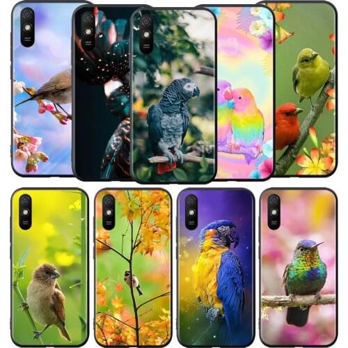 Animal Parrot Bird Silicone Cover For Xiaomi Redmi 9 9T 9C 8 7 6 Pro 9AT 9A 8A 7A 6A S2 5 5A 4X Plus Phone Case