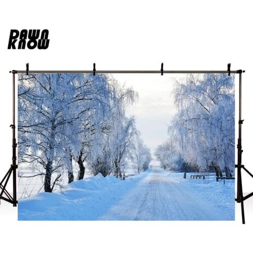 DAWNKNOW Christmas Winter Wonderland Photography Background Backdrops Snow Family Celebrate Event Photocall Photo Studio lv1172