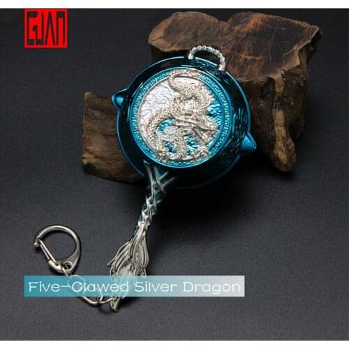 Alloy Sword Toy 11cmcosplay Golden Dragon Pan Silver Dragon Pan Animation Game Peripheral Keychain Weapon Model Decoration