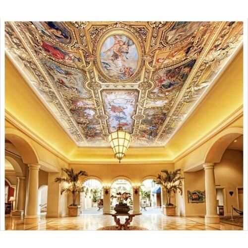 Custom photo wallpaper 3d ceiling wallpaper murals Hand-painted three-dimensional dome ceiling frescoes 3d room wallpaper
