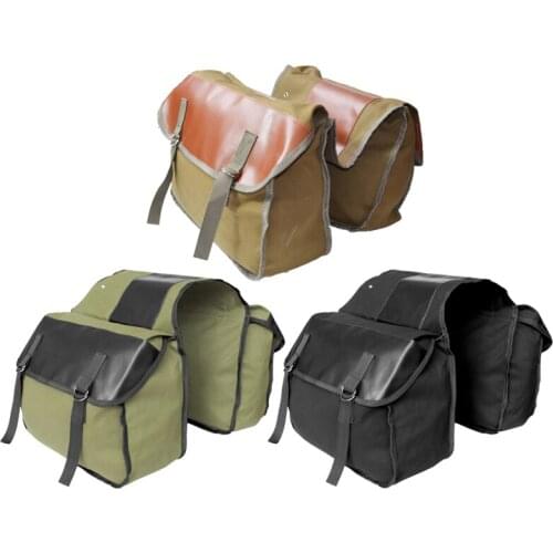 Bicycle Canvas Bag Bicycle Back Seat Pannier Cycling Rear Rack Trunk Bike Luggage Large Capacity Saddle Tail Pouches Storage Bag