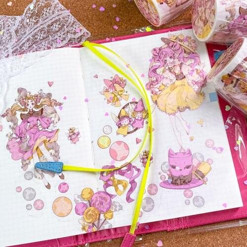 Fairy Magic Girls Washi Tapes Bullet Journal Masking Tape Adhesive Tape DIY Scrapbooking Washi Stickers