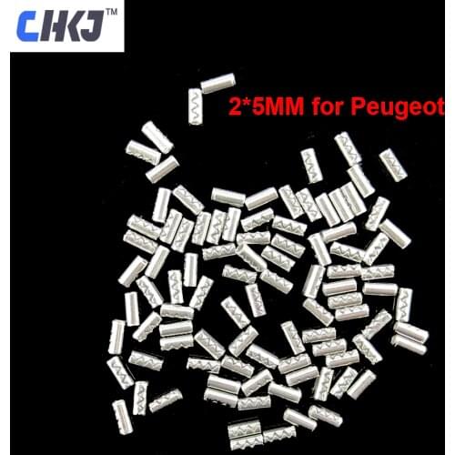 CHKJ 200pcs/lot Remote Control Key Blank Fixed Pin 2MM 2 PIN Fixed for PEUGEOT Flip Folding Remote Key Blade L:5MM D:2MM