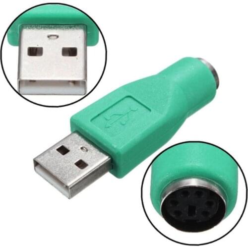 Cool Green USB Male to PS2 Female Convertor Adapter for Keyboard Mouse