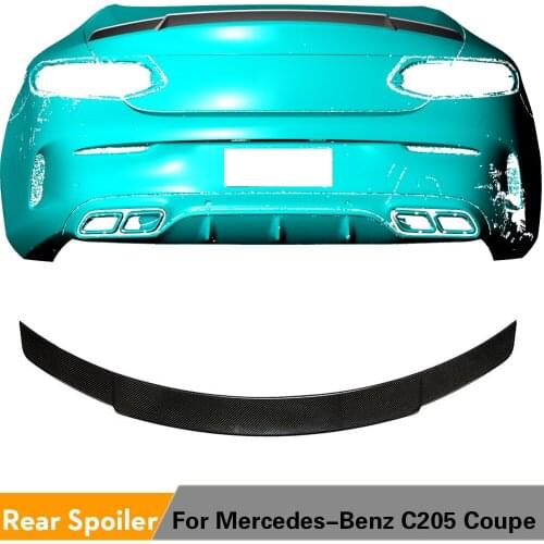 Carbon Fiber Rear Trunk Boot Lid Cover For Merecedes-Benz C Class C205 Coupe 2015 - 2019