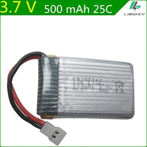3.7V 500mAh Lipo Battery For Syma X5C X5SW M68 Cheerson CX-30 H5C Quadrocopter 3.7 V 500 mAh Li-po battery 3.7 752540