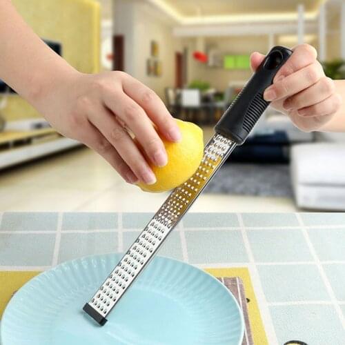 Multi-Function Stainless Steel Cheese Zester Peel Chocolate Butter Sharp Grater Non-Slip Handle Grater Restaurant Kitchen Gadget