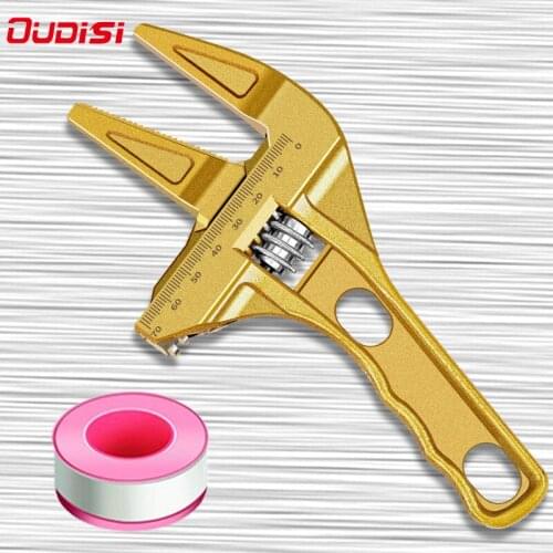 6-78mm Multifunctional Universal Spanner Water Pipe Sink Repair Tool Bathroom Wrench Large Open Mini Adjustable Aluminum Alloy