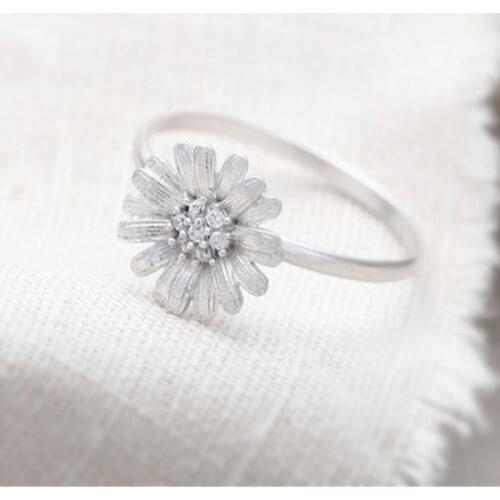 Fashion chrysanthemum ring, crystal flower chrysanthemum rings for women