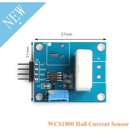 WCS1800 DC 5V Hall Current Detection Sensor Module 35A Short Circuit Overcurrent Detector Protection Switching Module
