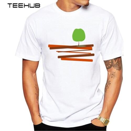 2019 TEEHUB New Cool Mens Fashion Apple Tree Design T-Shirt Short Sleeve O-neck Tops Hipster Tee