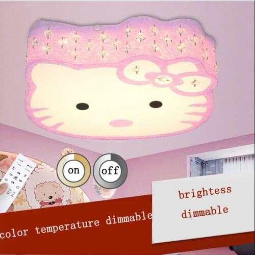 NEW lovely Hollo Kitty ceiling light for childrensbedroom Cartoon eye protection 3 Color temperature LED lamps 32W