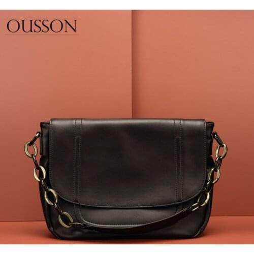 OUSSON 2021 New Design Small Square Soft Leather Underarm Bag Fashion Exquisite Retro Shoulder Bag For Women