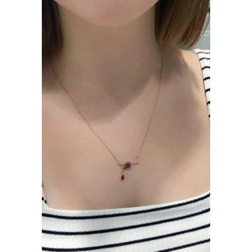 Love Wine Wine Goblet 925 Silver Necklace