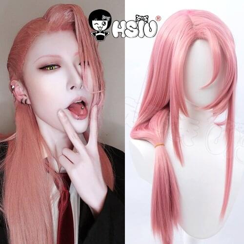 SK8 the Infinity Cherry Blossom Cosplay Wig Anime SK∞ HSIU brand Dark pink ponytail long hair+Free wig cap SK EIGHT