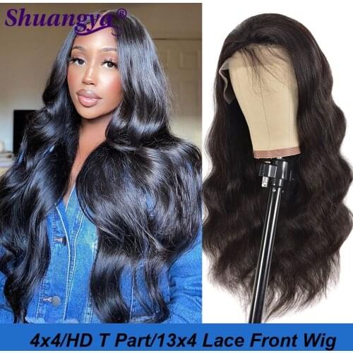 Peruvian Body Wave Human Hair Wig Miss Cara Remy Hair 180% Denstiy Lace Front Human Hair Wig Longer Transparnt Lace T Part Wig