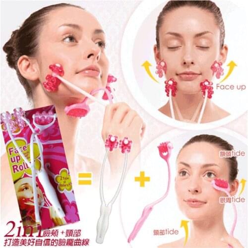 2 In 1 Neck Face Roller Slim Massage Facial Tool Massager Slimming Remove Plastic Roller Double Chin Thin Massage For Face Line