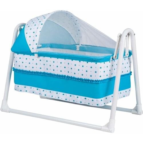 Luxury Baby Bed Basket Portable Cradle Crib Rocking Hanging Bassinet Mosquito net included LB