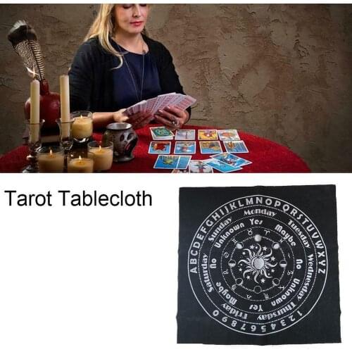 Tarot Tablecloth Divination Tarot Card Pad Pendulum Magic Runes Tarot Altar Table Cloth 30x30cm