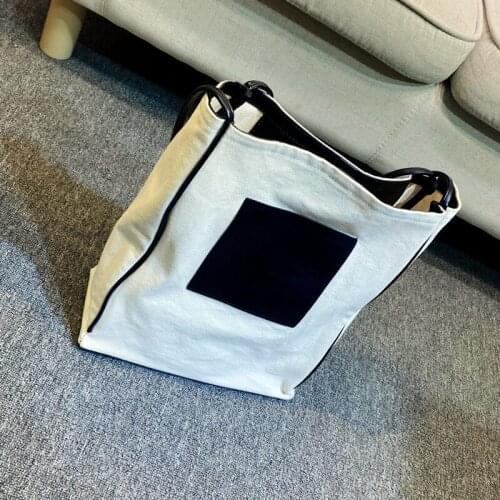 Bag Women Fashion Canvas Handbag Versatile Big Capacity Mom Bag Shopper Bag Female Simple Leisure Shoulder Bags Vintage Tote