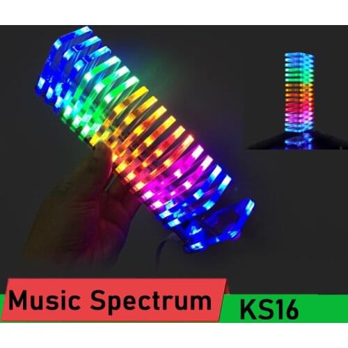 LED Music Spectrum Level Indicator VU Meter rhythm Analyzer Display KS16 Fantasy Crystal FOR MP3 POWER Amplifier