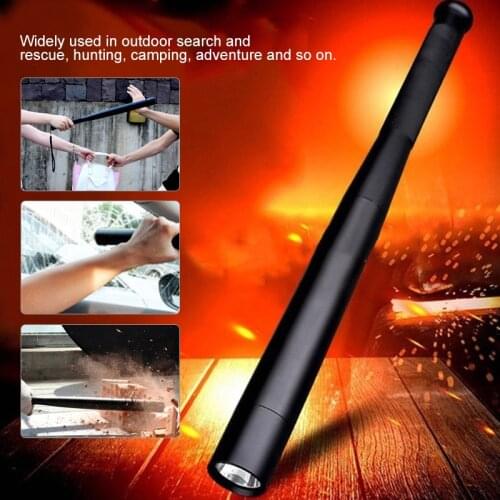 50000LM 3 Modes LED Tactical Flashlight 18650 Battery Aluminum Self-defense Baseball Bat Torch T6 For Hunting Camping light