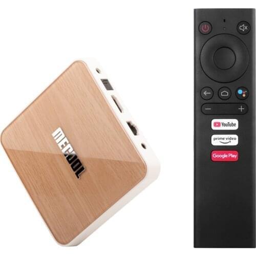 MECOOL KM6 DELUXE Smart Android 10.0 TV Box 4K Media Player Amlogic S905X4 2.4G/5G WiFi Voice Remote Control Google Certificated