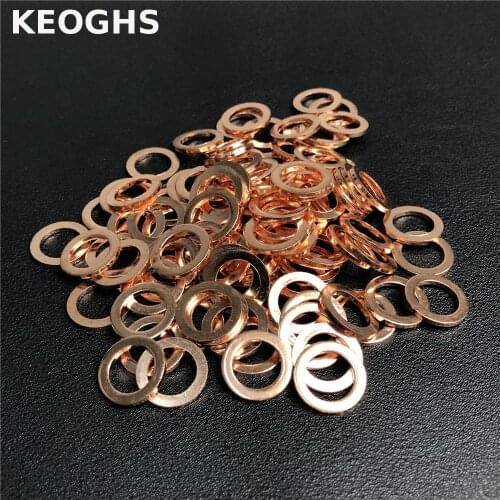 Motorcycle Copper Gaskets/washers/pads/seals 50pcs 100pcs For 10mm (banjo) Bolts Universal For Honda Yamaha Kawasaki Suzuki
