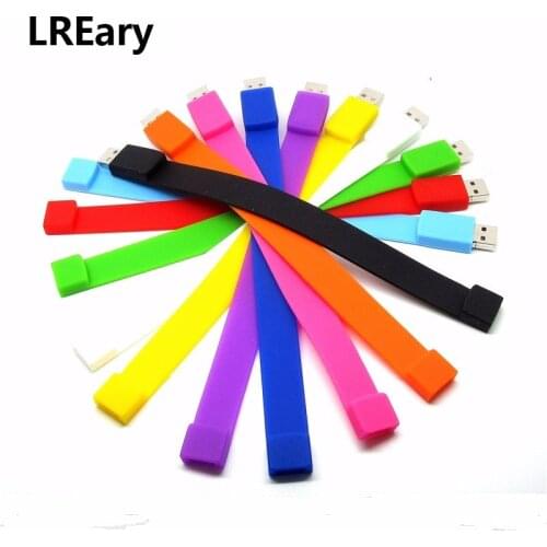 Colorful bracelet USB flash drive disk memory stick WristBand Pen drive personalized mini PC gift pendrive 4gb 8gb 16gb 32gb
