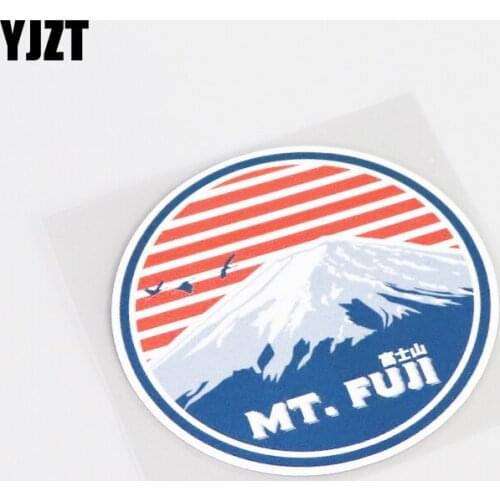YJZT 10.3CM*10.3CM Cartoon Mountains And Hills Car Sticker Decal PVC Accessories 13-0279